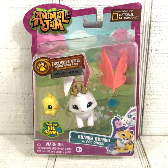 Animal Jam Other - Animal Jam Sunny Bunny & Pet Ducky Figure 2-Pack